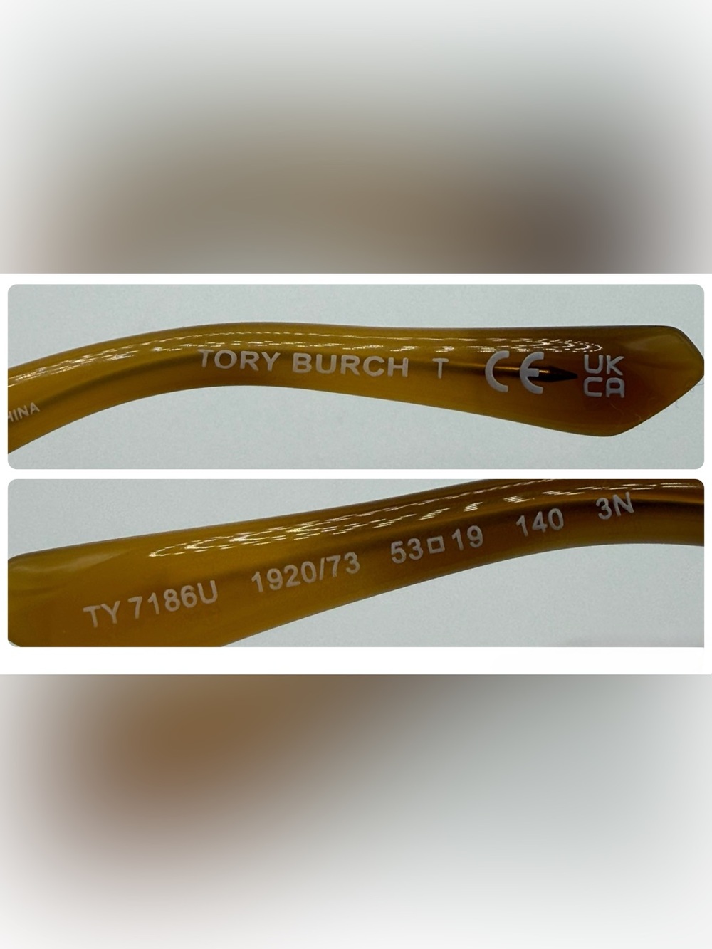 Tory Burch Yellow Amber Tortoise Square - Picture 7 of 8